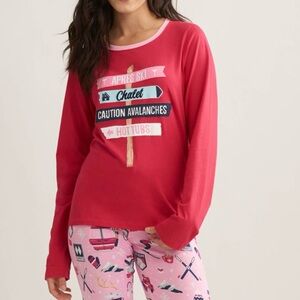 Little Blue House by Hatley Women's Ski Holiday Cotton Long Sleeve Shirt Small